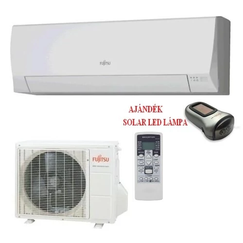 FUJITSU ASYG09LLCE/AOYG09LLCE inverteres klíma 2,5 kW, hűtő-fűtő