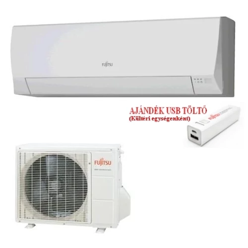 FUJITSU RSG09LLCA/ROG09LLC inverteres klíma 2,5 kW, hűtő-fűtő, FUJI-ELECTRIK