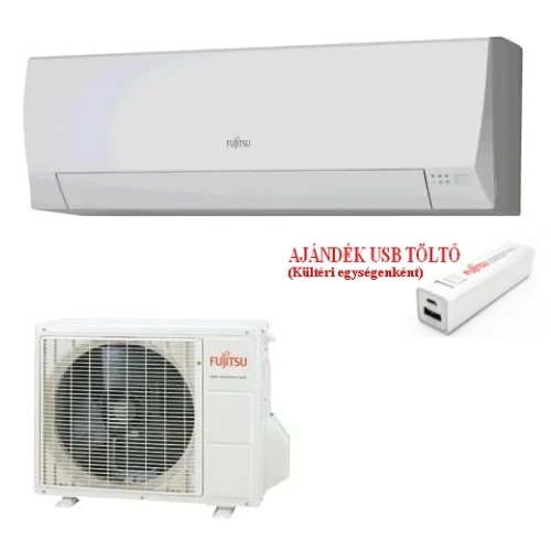 FUJITSU RSG12LLCA/ROG12LLC inverteres klíma 3,4 kW, hűtő-fűtő, FUJI-ELECTRIK